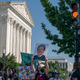 Protests in front of the Supreme Court
